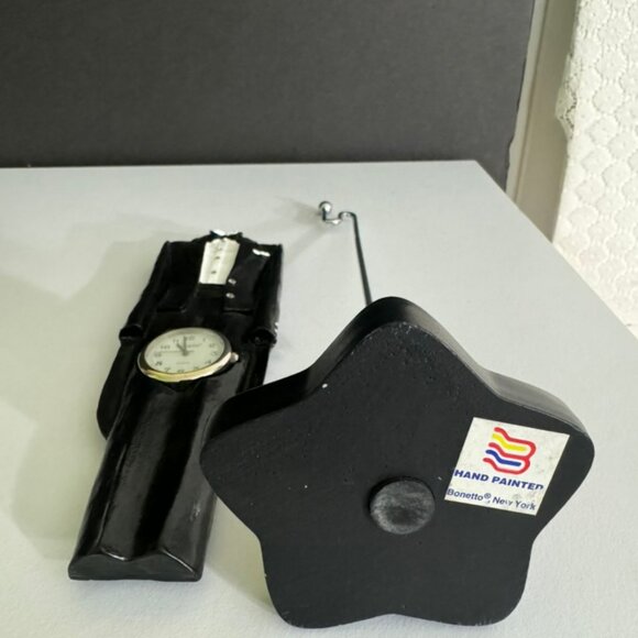 VTG Bonetto Man in Tux Hanging Clock & Stand w/ Shoes- Mantel,Desk, Shelf  EUC - Picture 4 of 9